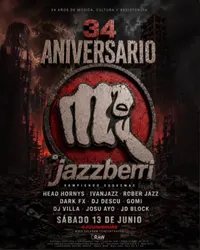 Flyer de 34 Aniversario Jazzberri