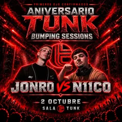 Flyer de Aniversario Tunk Bumping Sessions