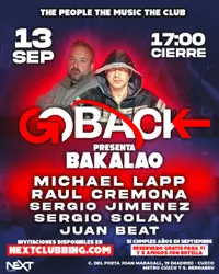 Flyer de Go Back presenta Bakalao