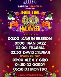 Flyer de Molan los 90 Halloween